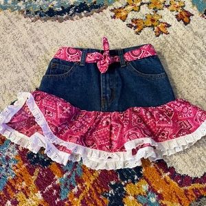 Kiddie Korral Jean skirt NWOT